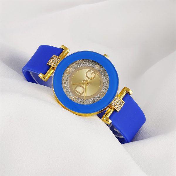 2022 New European And American Ladies Simple Design Quartz Watch, Black And White, Silicone Strap, Large Dial, Creative Fashion - 图片 3