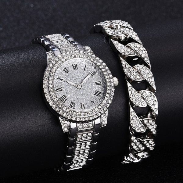 Diamond Women Watches Gold Watch Ladies Wrist Watches Luxury Brand Rhinestone Women's Bracelet Watches Female Relogio Feminino - 图片 3