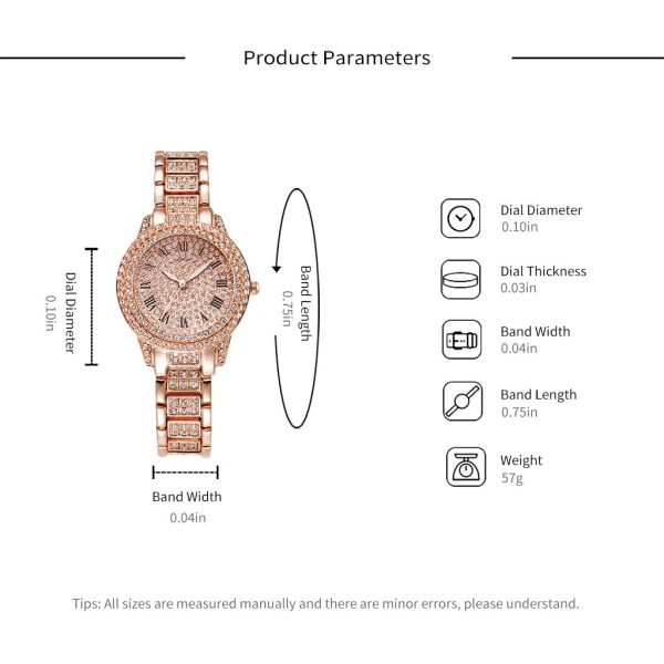 Diamond Women Watches Gold Watch Ladies Wrist Watches Luxury Brand Rhinestone Women's Bracelet Watches Female Relogio Feminino - 图片 6