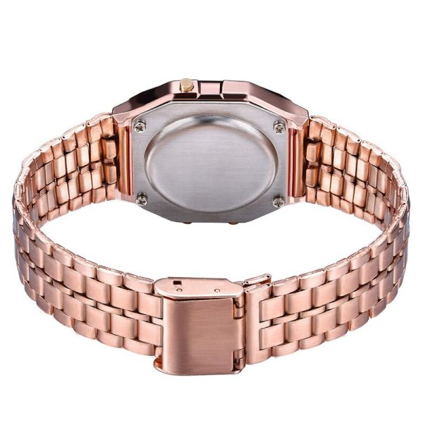 F91W Steel Strap Men Watch Vintage LED Digital Sports Watches For Women Electronic Wrist Band Clock Ladies Valentine's Day Gift - 图片 4