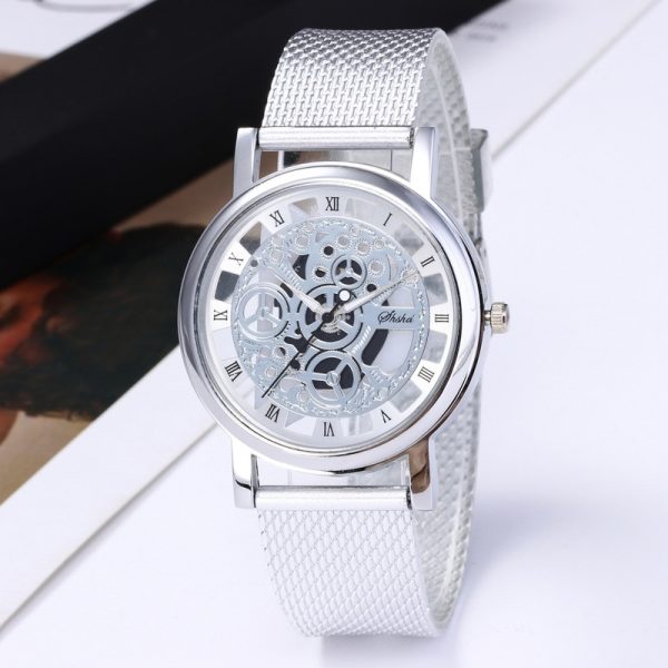 Fashion Watch Women Luxury Stainless Steel Quartz Military Sport Plastic Band Dial Wristwatch Elegant Round Casual Reloj Mujer - 图片 2