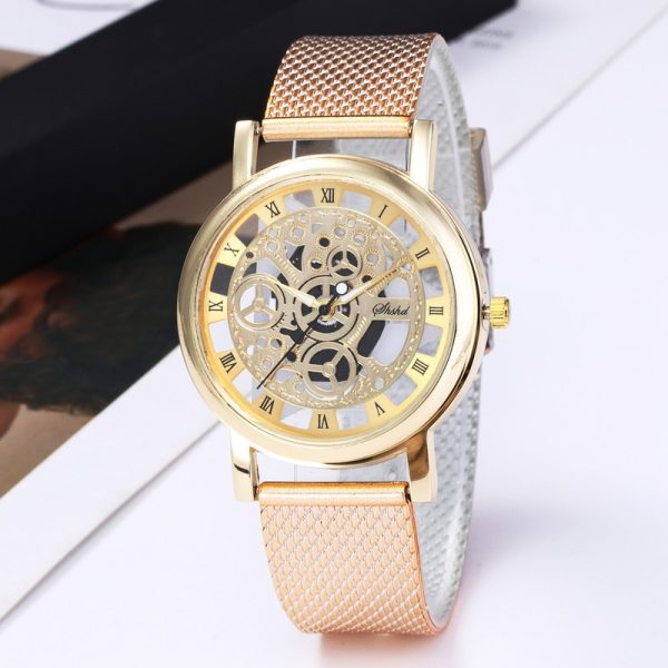 Fashion Watch Women Luxury Stainless Steel Quartz Military Sport Plastic Band Dial Wristwatch Elegant Round Casual Reloj Mujer - 图片 4