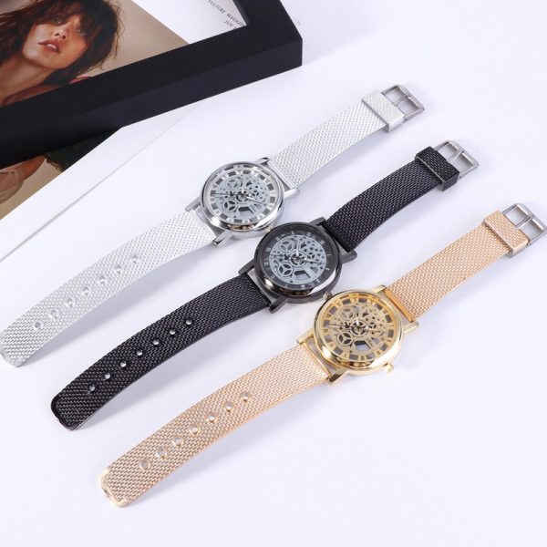 Fashion Watch Women Luxury Stainless Steel Quartz Military Sport Plastic Band Dial Wristwatch Elegant Round Casual Reloj Mujer - 图片 6