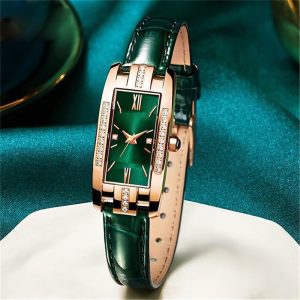 Fashion Xiaohong Strap Diamond Square Watches Women Watch Elegant Retro Women's Watch Decorative Wrist Watch Reloj Mujer