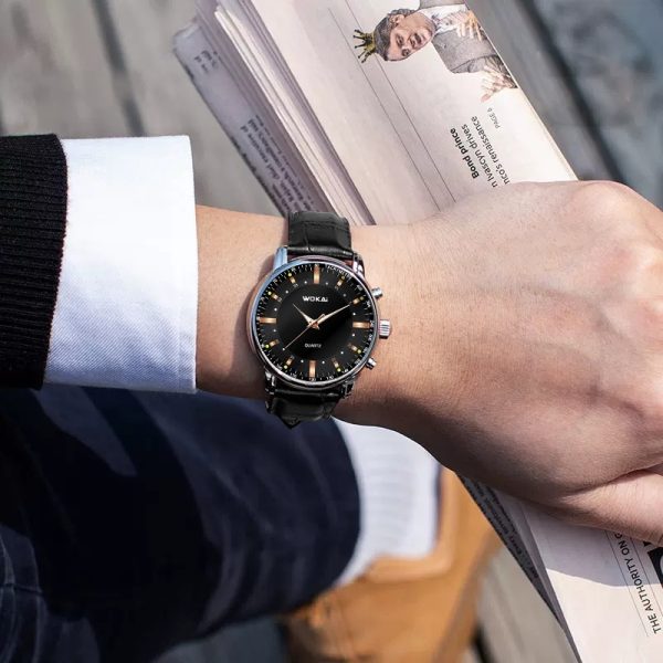 Fashion and leisure high quality environmentally friendly men's watch student female sports conjoined clock retro - 图片 2