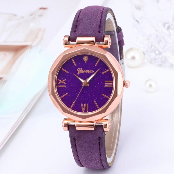 Fashion new Ladies Star Belt Watch Glow-in-the-dark quartz watch