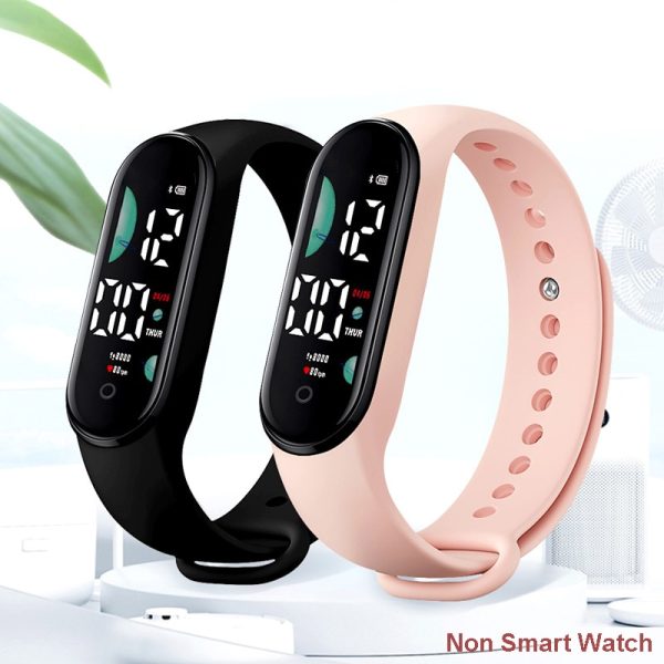 LED Touch Screen Outdoor Sports Children Electronic Watch Women Men Silicone Strap Wirstwatch Student Clock Waterproof Relogio