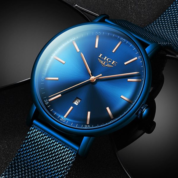 LIGE Womens Watches Top Brand Luxury Waterproof Watch Fashion Ladies Stainless Steel Wristwatch Casual Quartz Clock Reloj Mujer - 图片 2