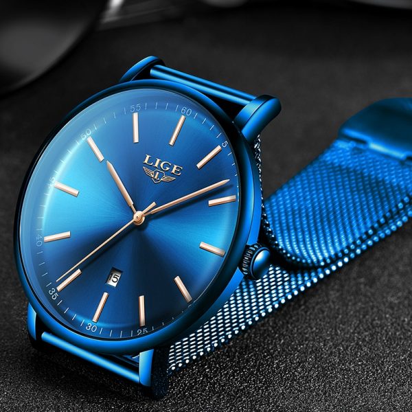 LIGE Womens Watches Top Brand Luxury Waterproof Watch Fashion Ladies Stainless Steel Wristwatch Casual Quartz Clock Reloj Mujer - 图片 5