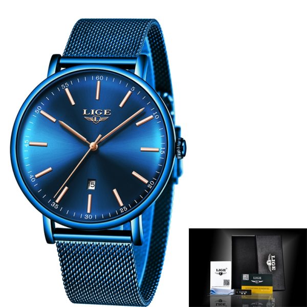 LIGE Womens Watches Top Brand Luxury Waterproof Watch Fashion Ladies Stainless Steel Wristwatch Casual Quartz Clock Reloj Mujer - 图片 6