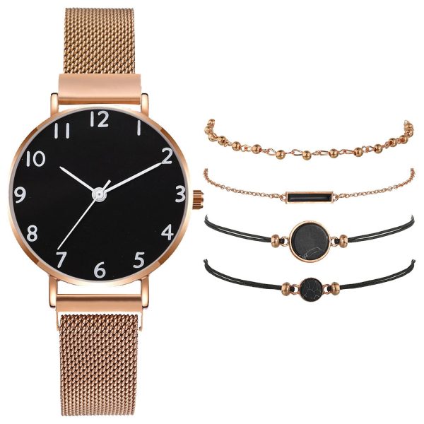 Ladies Watches Small Fashion Simple Versatile Student Quartz Watch Bracelet Fashion Combination Set Reloj De Señoras - 图片 3