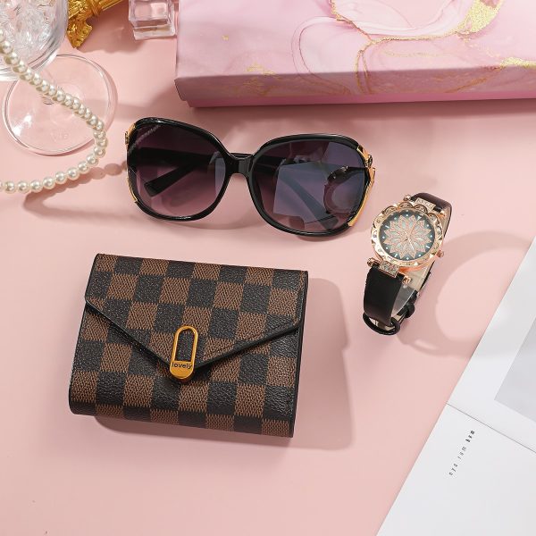 Lady gift box set Birthday gift set glasses wallet watch combination set box A08328 - 图片 4