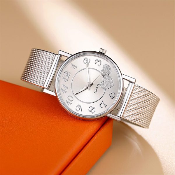 Latest Top Ladies Mesh Belt Watch Wild Lady Gift Fashionable Simple Style Quartz Wristwatch Reloj Mujer Montre Femme Relogio - 图片 2