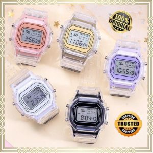 Luminous Sports Watch Digital Watch Small Square Transparent Strap IPX67 Ladies And Students Electronic Watch Gift Dropshipping