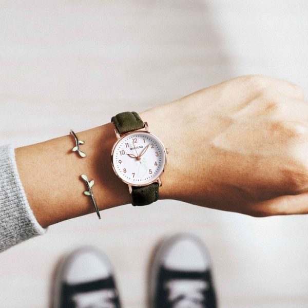 Luminous Watch Night Glowing Women Cute Leather Watches Simple Small Dial Quartz Clock Watch Wrist For Girls - 图片 3