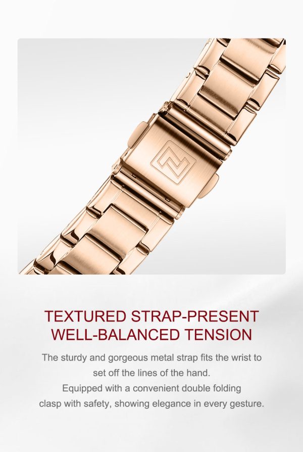 NAVIFORCE Fashion Women Wrist Watch Stainless steel Dress Quartz Ladies Watch Waterproof Wild Girlfriends Watch Birthday Gift - 图片 5