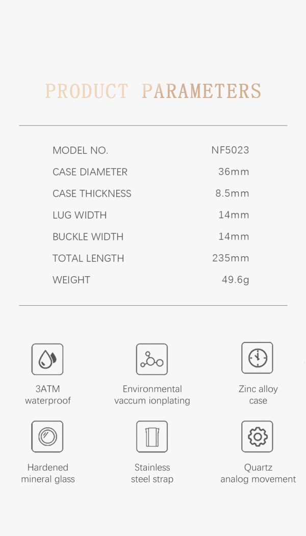 NAVIFORCE Women Watches New Fashion Luxury Brand Women's Watch Stainless Strap Quartz Wrist Watch For Female Relogio Feminino - 图片 2