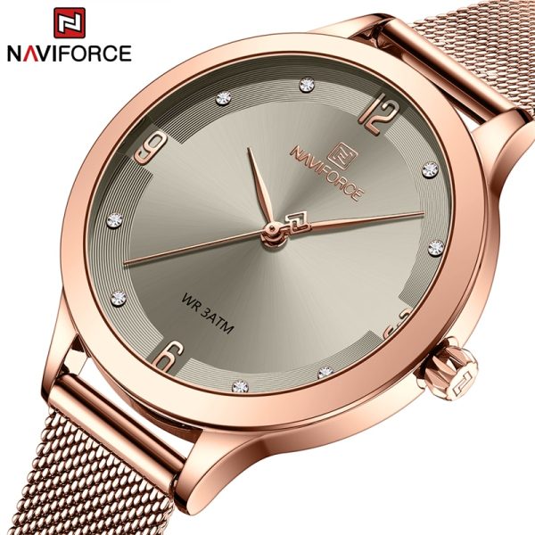 NAVIFORCE Women Watches New Fashion Luxury Brand Women's Watch Stainless Strap Quartz Wrist Watch For Female Relogio Feminino