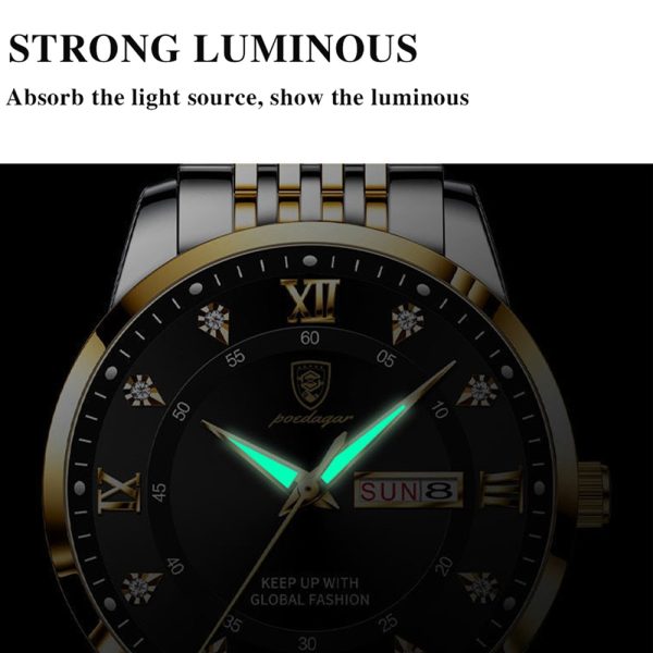 POEDAGAR Women Watches Luxury Fashion Ladies Quartz Watch Waterproof Luminous Date Stainless Stain Wristwatch Girlfriend Gift - 图片 3