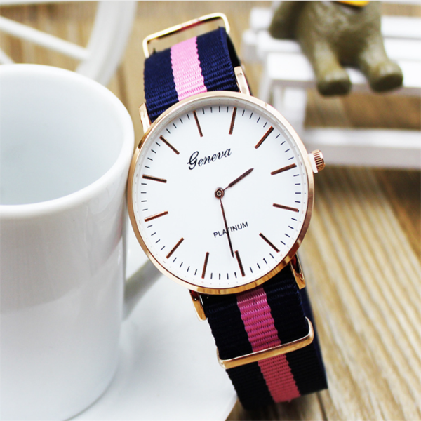 WOKAI High quality Ladies Casual Fashion Nylon Watchband Quartz Business Watch Sportswear Student Girl clock - 图片 5