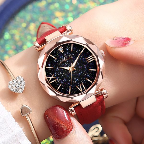 WOKAI high quality fashion casual women's belt Quartz Watch Lady student full diamond fashion vintage clock women - 图片 2