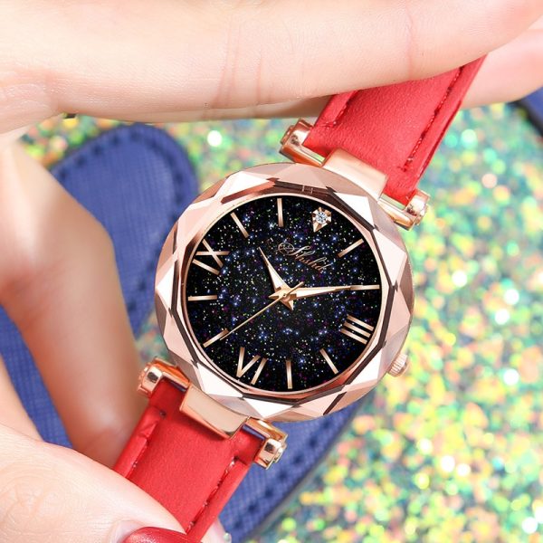 WOKAI high quality fashion casual women's belt Quartz Watch Lady student full diamond fashion vintage clock women - 图片 3