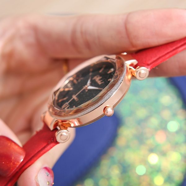 WOKAI high quality fashion casual women's belt Quartz Watch Lady student full diamond fashion vintage clock women - 图片 5