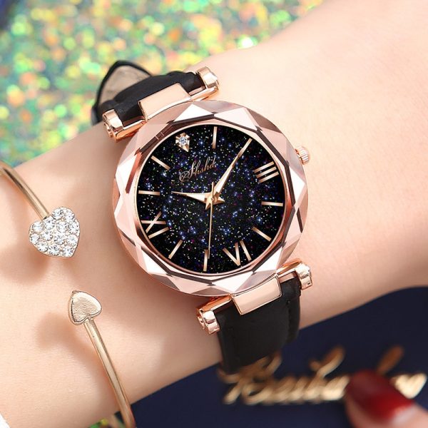 WOKAI high quality fashion casual women's belt Quartz Watch Lady student full diamond fashion vintage clock women - 图片 6