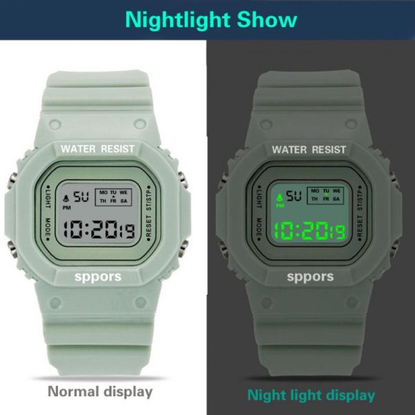 Watches For Student Boy Girl Candy Color Outdoor Sports Watches New Fashion Children LED Digital Watch Women Men Wristwatch - 图片 5