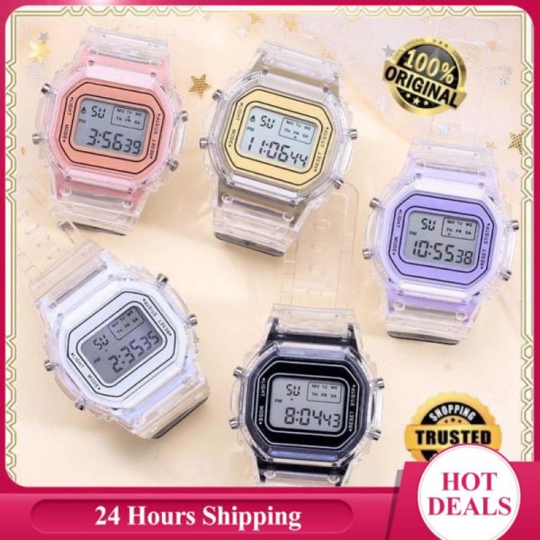 Watches For Student Boy Girl Candy Color Outdoor Sports Watches New Fashion Children LED Digital Watch Women Men Wristwatch