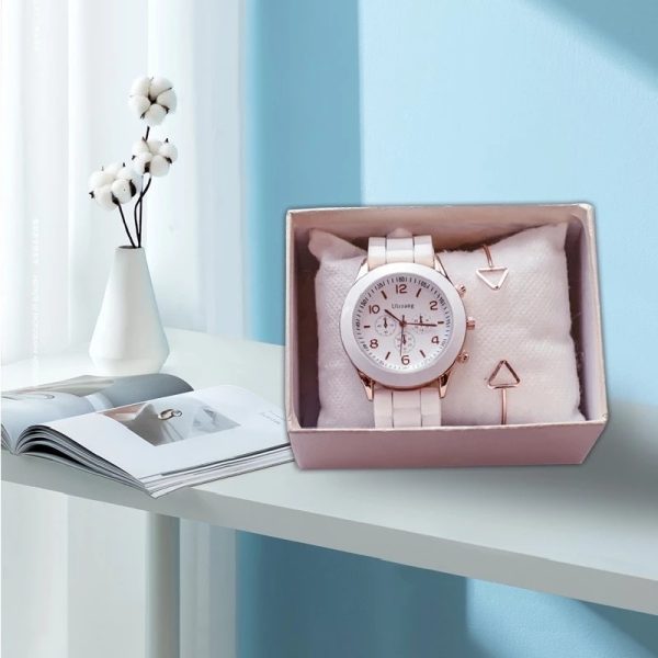Women Watches Ultra-thin Luxury Quartz Watch Fashion Ladies Clock White Silicone Wristwatch - 图片 3