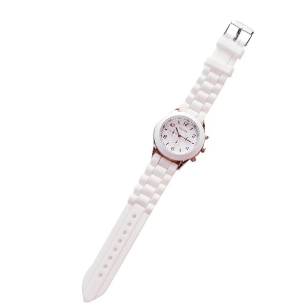 Women Watches Ultra-thin Luxury Quartz Watch Fashion Ladies Clock White Silicone Wristwatch - 图片 6