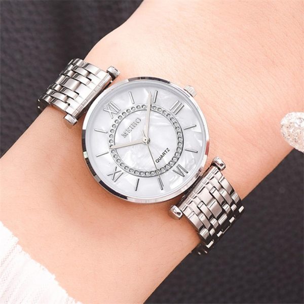 Women's Luxury Crystal Women Bracelet Watches Top Brand Fashion Diamond Ladies Quartz Watch Steel Female Wristwatch - 图片 3