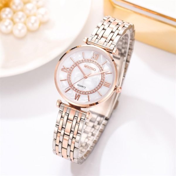 Women's Luxury Crystal Women Bracelet Watches Top Brand Fashion Diamond Ladies Quartz Watch Steel Female Wristwatch - 图片 6